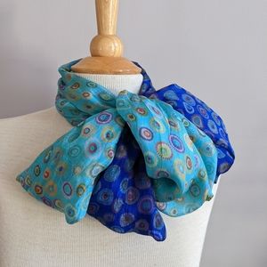 Blue Silk Scarf